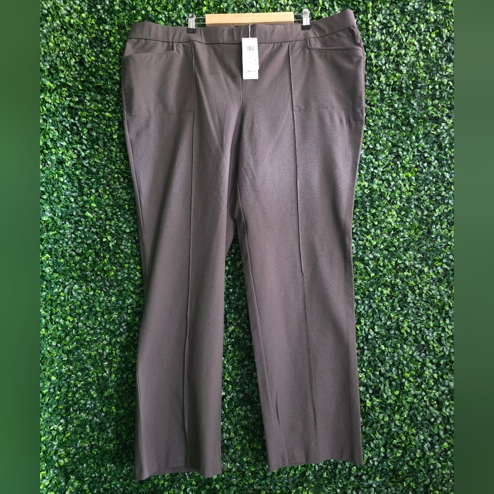 Eilen Fisher Women's Gray Slim Bootcut Pants Size 3X